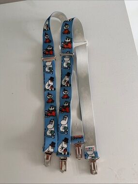 Moomin Characters Light Blue Kids Suspenders